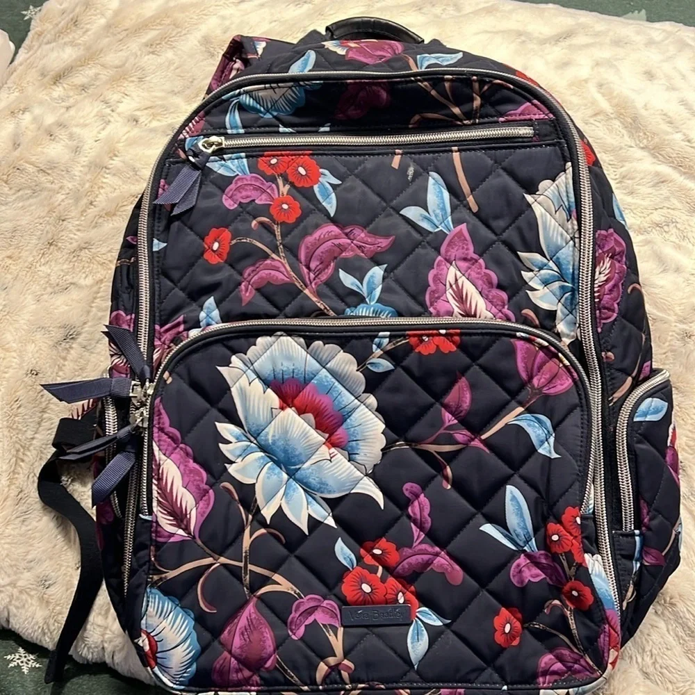 Vera Bradley Mayfair in Bloom Campus Backpack